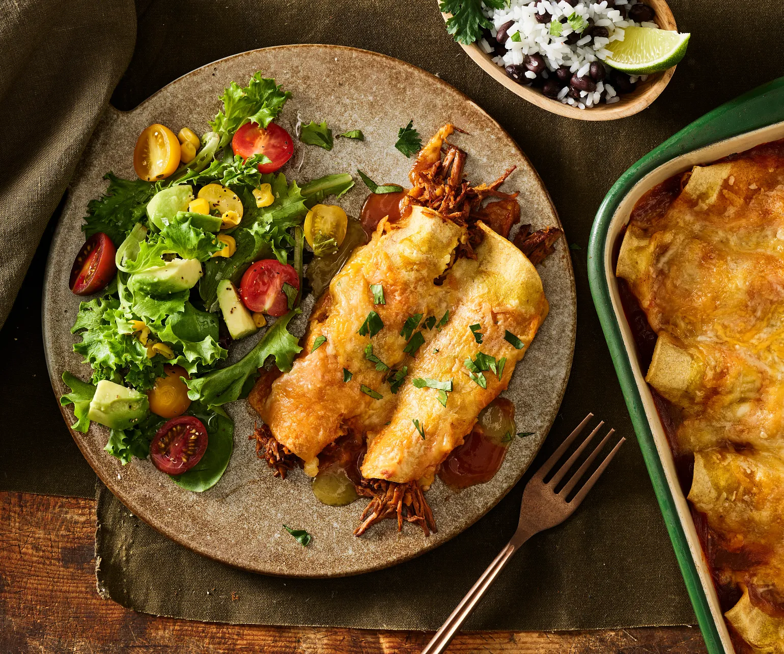 Cheesy Beef Enchiladas